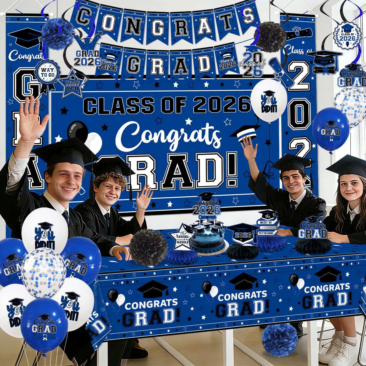 Patiai Graduation 2026 honeycomb centerpieces add elegant focal points for tables