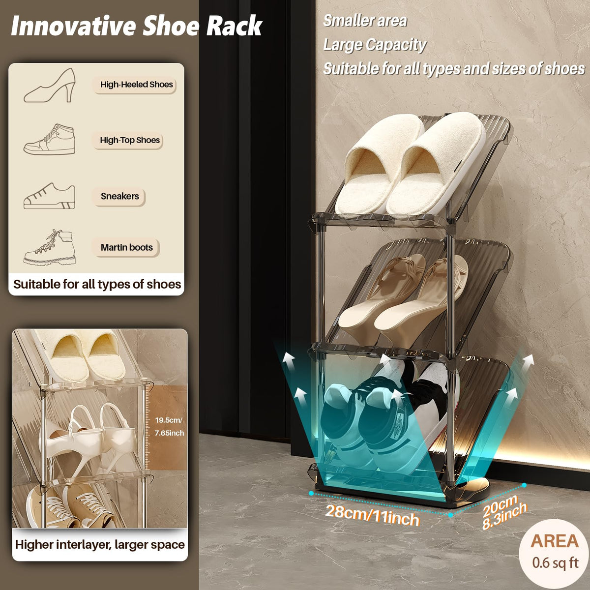 Patinao sturdy PET plastic and stainless steel construction ensures durability.