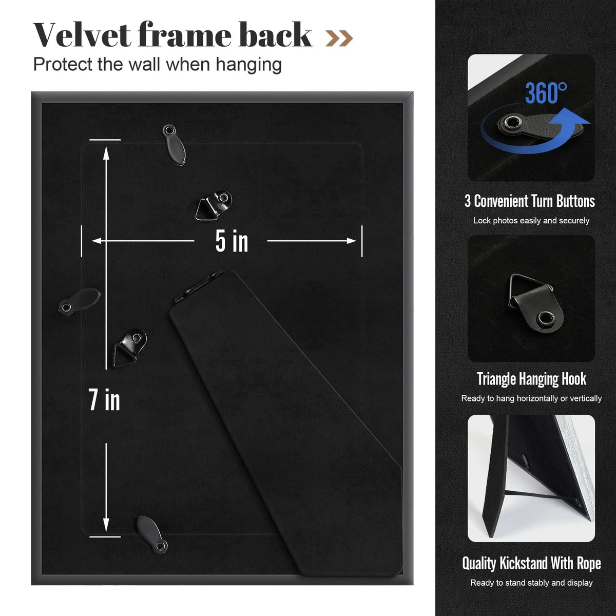 Patouque easel for tabletop display and flexible arrangement