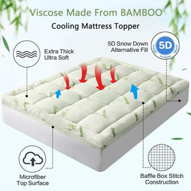 PATSBA Premium king-size topper quilted padding provides soft support for shoulders and hips.