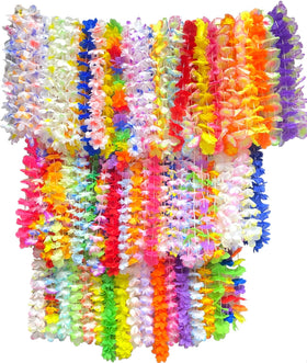 Patyflow Hawaiian leis, 200pcs colorful collection for festive luau decor.