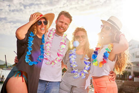 Patyflow colorful lei drape ideal for party backdrops and decor.