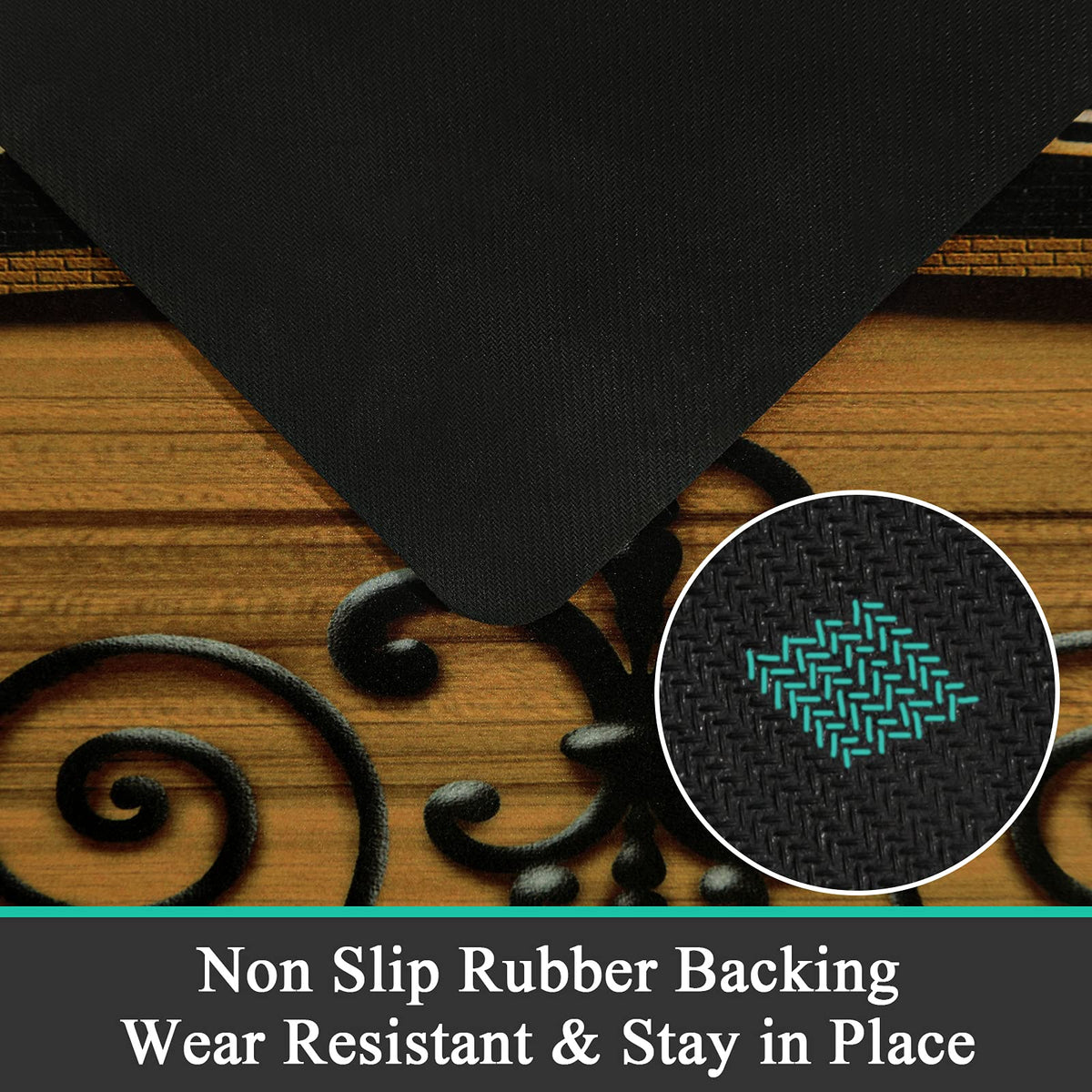 Pauwer 5mm padded kitchen runner provides soft cushioning underfoot