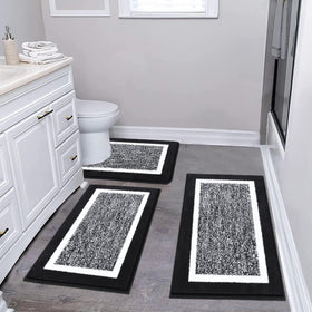 Pauwer 3-piece plush bathroom rug set for warm comfort.