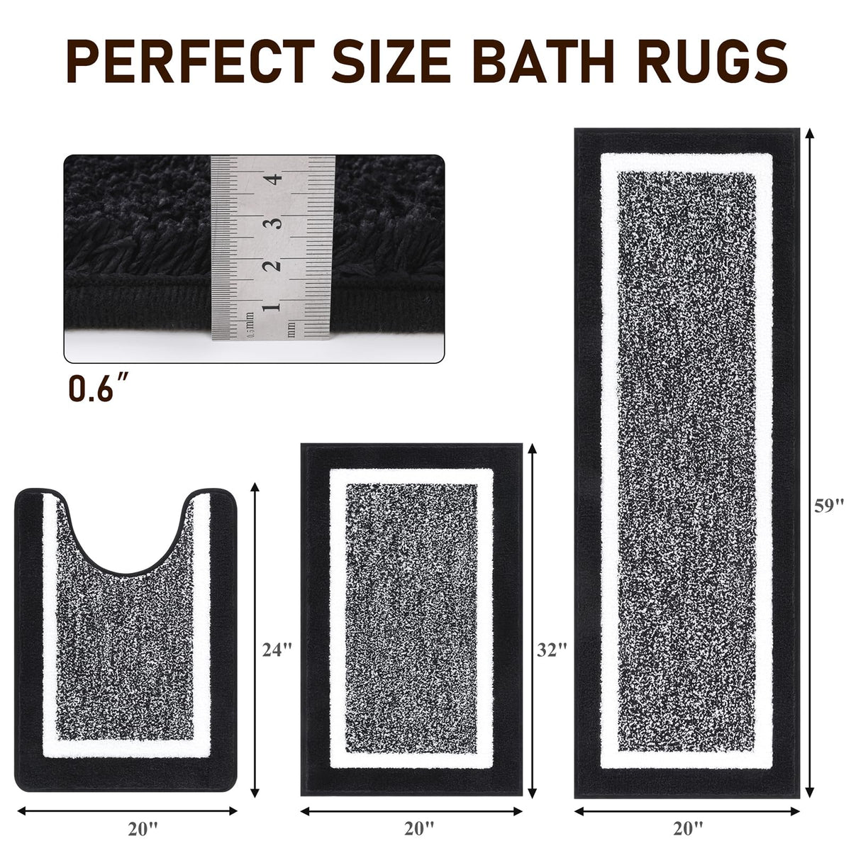 Pauwer 3-piece mats featuring absorbent microfiber fibers that trap moisture.