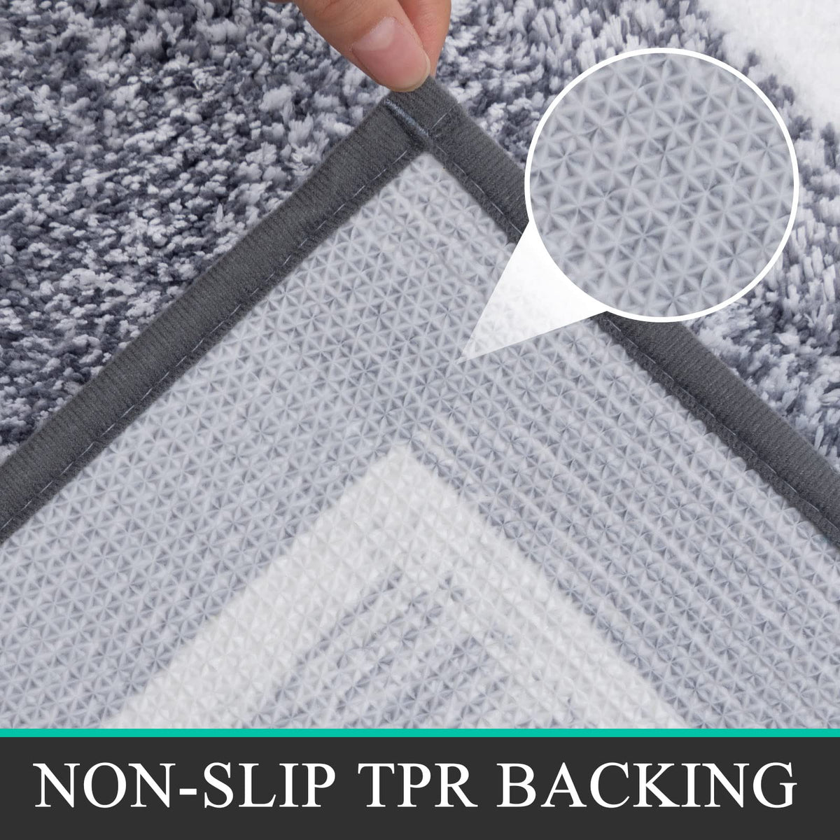 Pauwer machine-washable rug set stays plush after frequent cleaning.