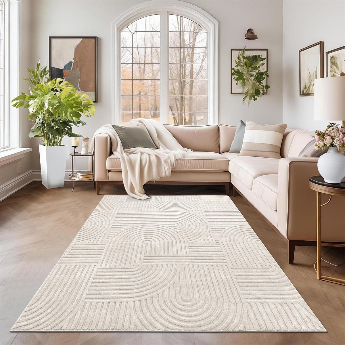 Pauwer durable polyester rug balances softness and wear resistance