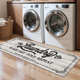 Pauwer laundry room rug 20x60 with non-slip backing for safe, busy laundry areas.