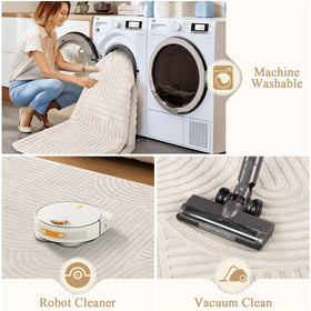 Pauwer machine-washable rug ready for busy households