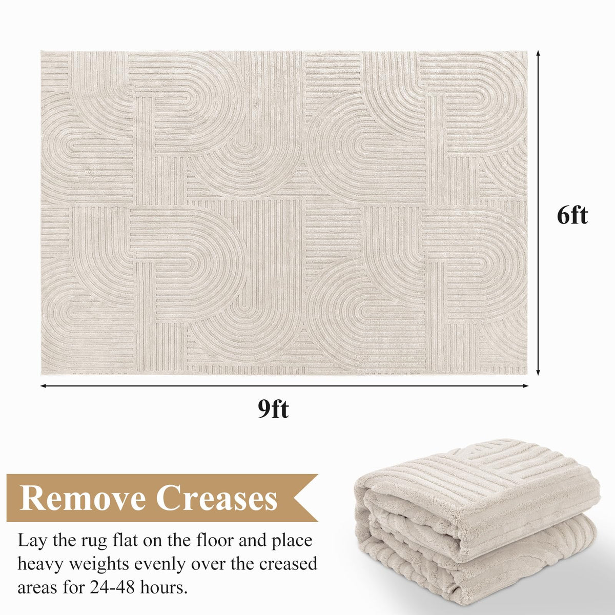 Pauwer rug with non-slip backing keeps in place for safety and floor protection.