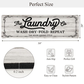 Pauwer waterproof rug with easy-clean surface for spills in laundry or kitchen.