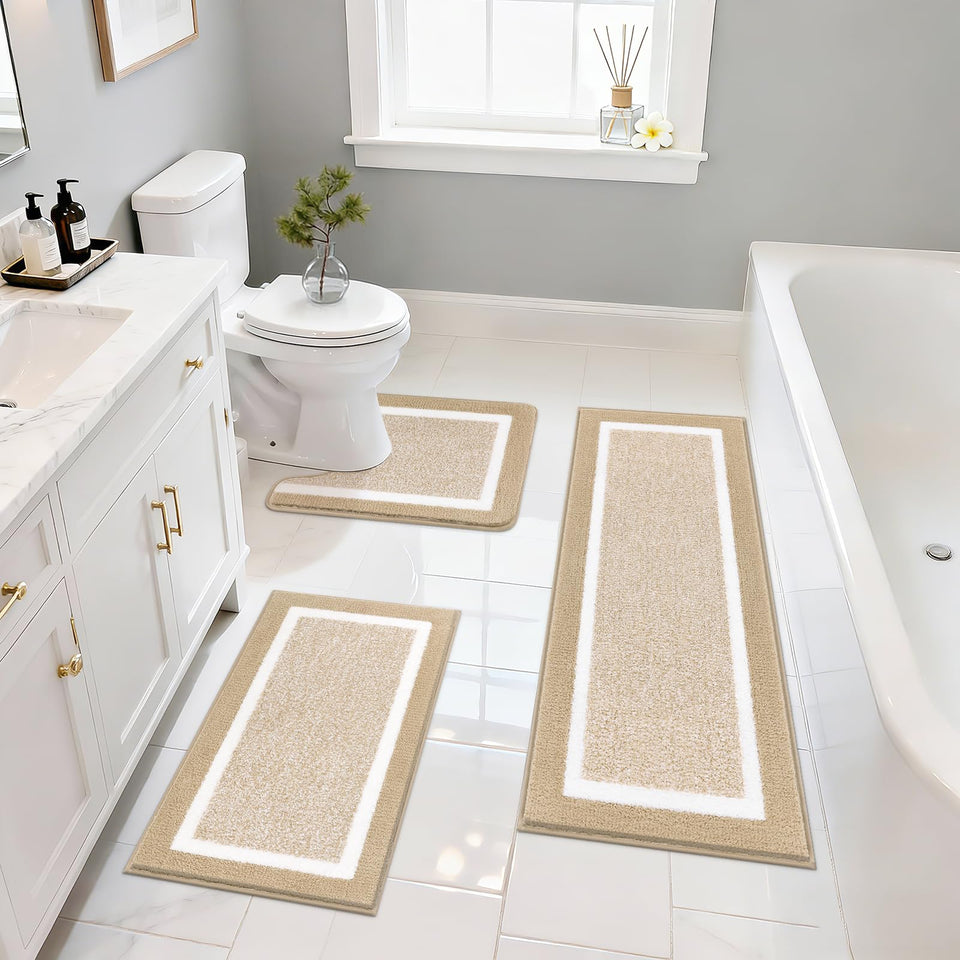 Pauwer soft-microfiber-shaggy-bath-mat-set delivers plush comfort and quick-drying performance.