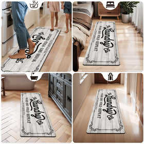 Pauwer versatile rug for kitchen, bathroom, mudroom decor.