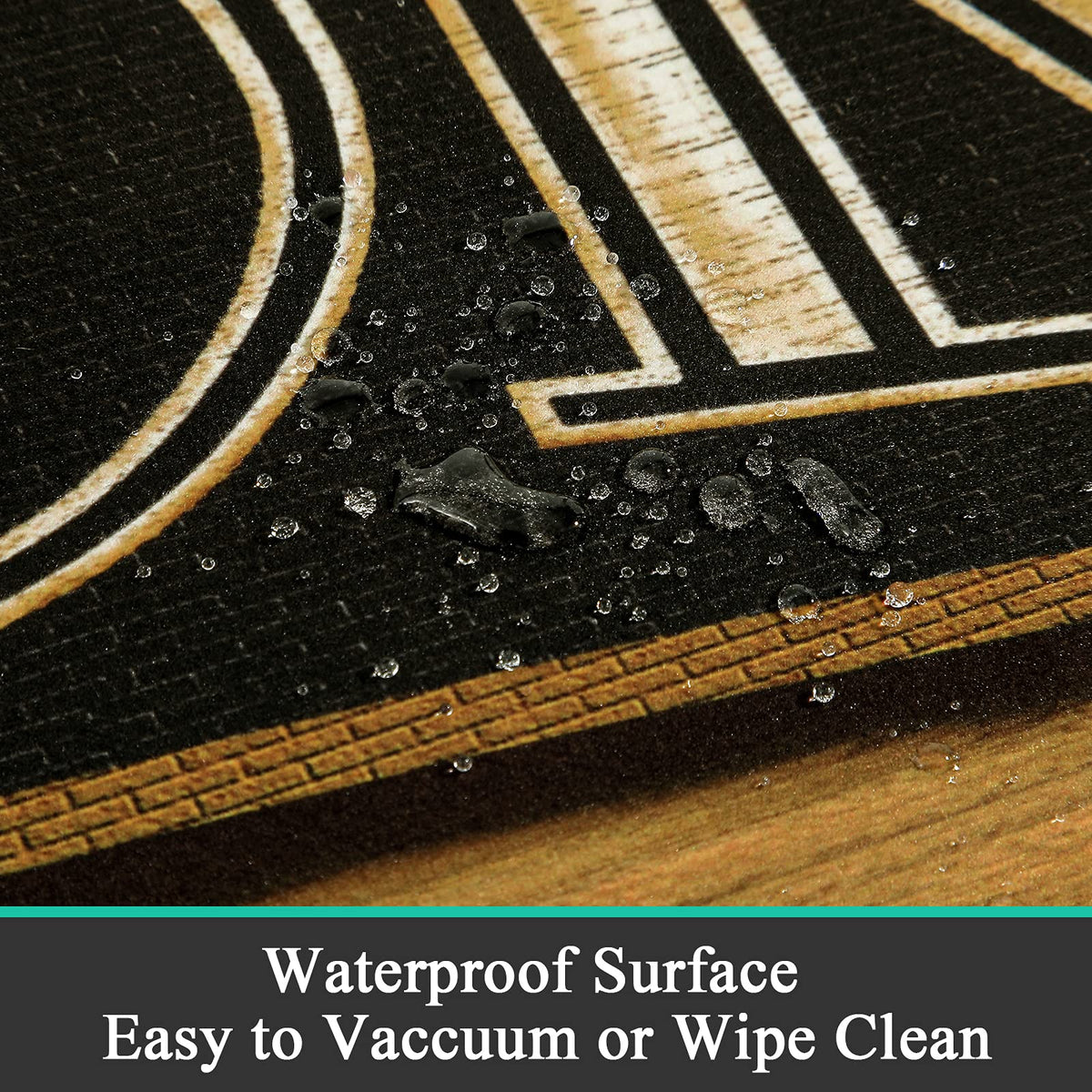 Pauwer waterproof floor mat for laundry room and easy cleaning