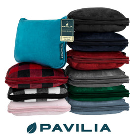 PAVILIA 60x43 travel blanket ideal for plane, car, and home.