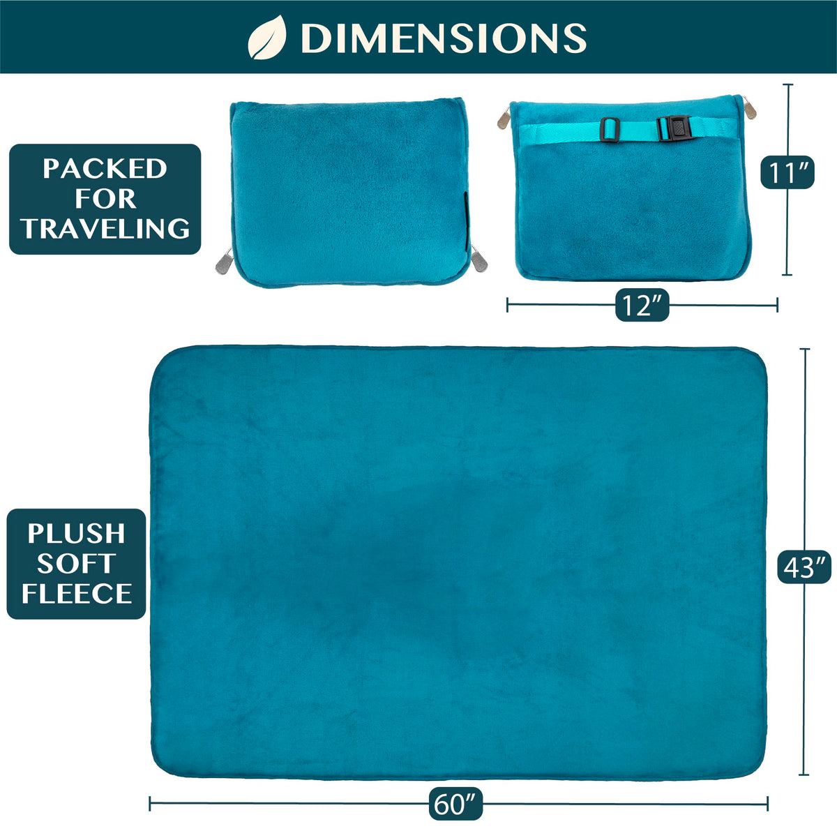 PAVILIA blanket car pillow hybrid provides neck support on trips