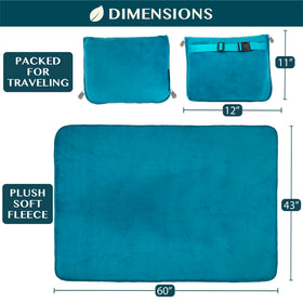 PAVILIA blanket car pillow hybrid provides neck support on trips