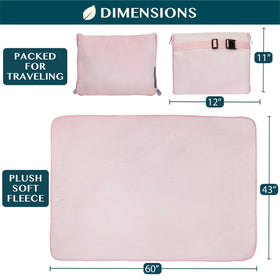 PAVILIA compact foldable blanket fits easily in carry-on bags.