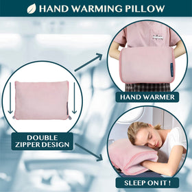 PAVILIA dual-zip pocket provides head support and warmth on the plane.