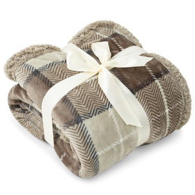 PAVILIA gift-worthy plaid blanket ideal for holidays and birthdays