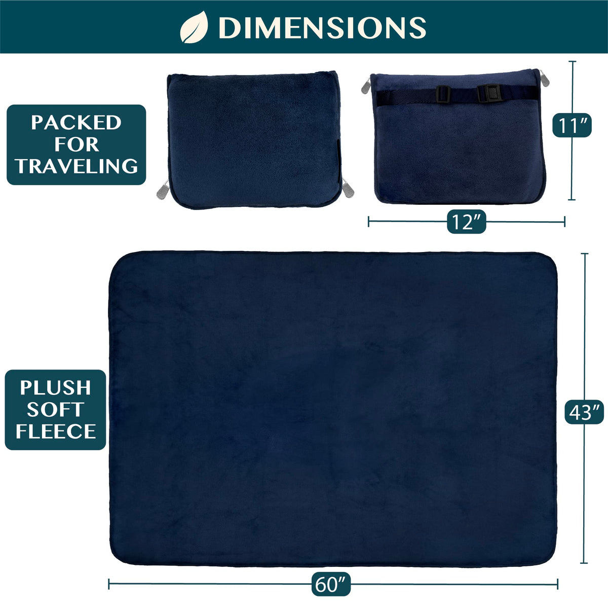 PAVILIA travel blanket is machine washable and softens with every wash.