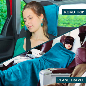 PAVILIA microfleece 260 GSM blanket offers warm, lightweight comfort
