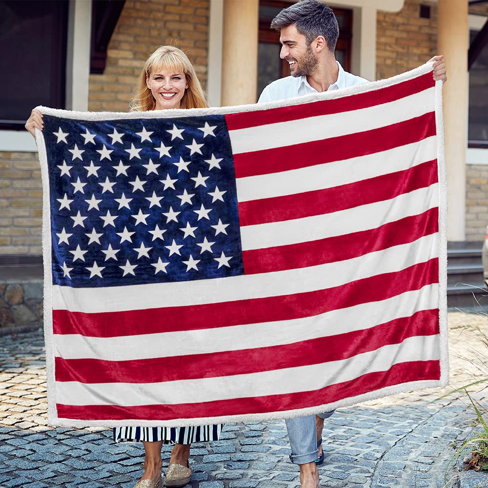 Pavilia Patriotic Blanket care guide showing cold wash and low tumble dry.