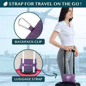 PAVILIA travel pillow mode offering neck support on flights