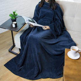 PAVILIA wearable blanket for adults offers versatile home comfort.
