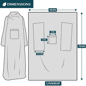 PAVILIA oversized 70x50 inch wrap provides full-body coverage.