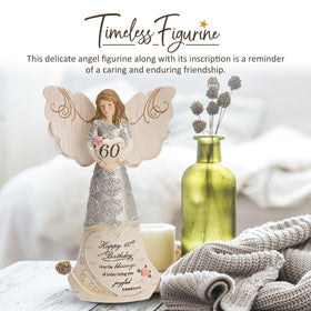 Pavilion Elements Guardian Angel Figurine features silver detailing for timeless charm