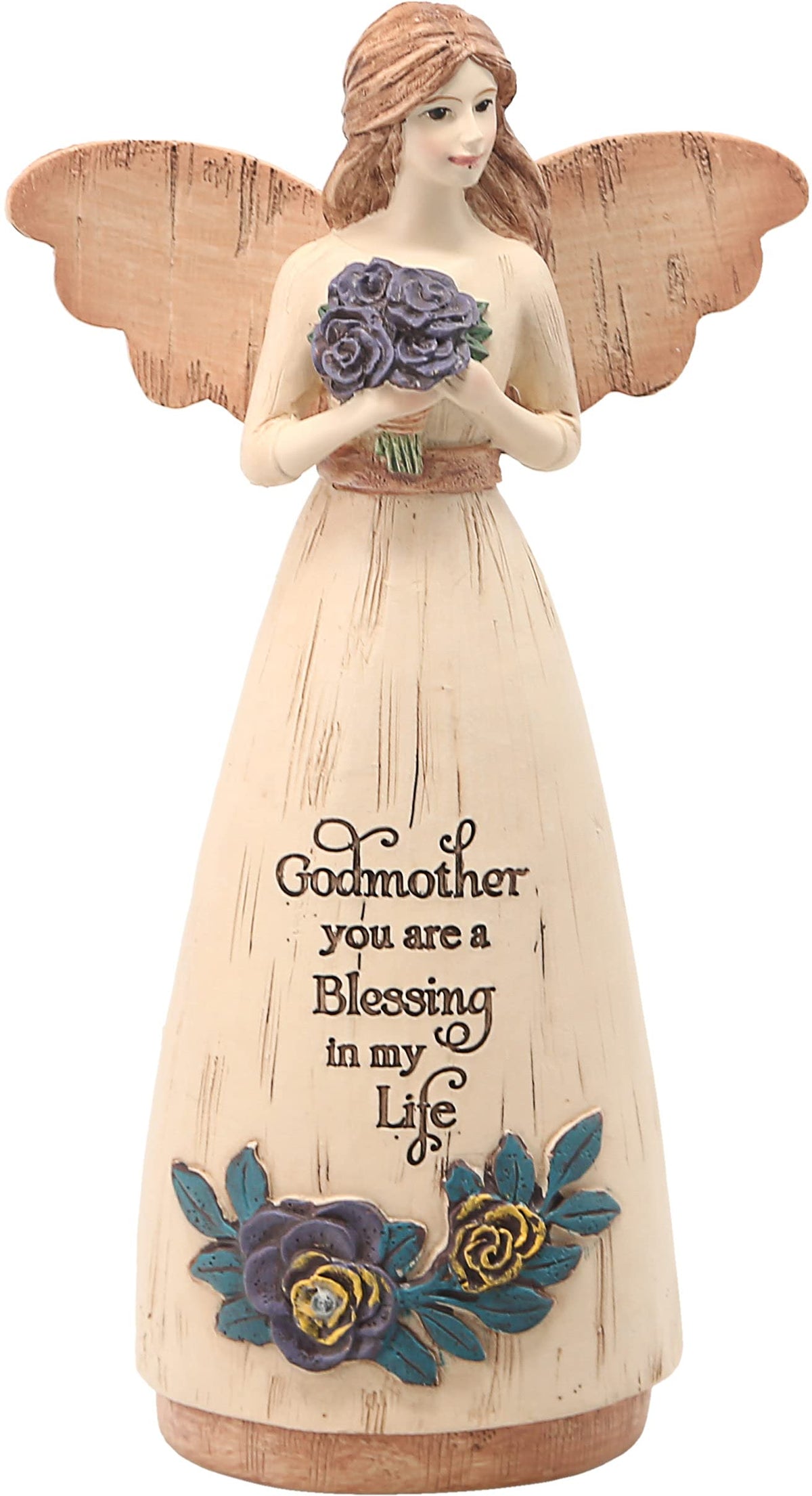 Pavilion Gift Company godmother sentiment angel figurine, perfect keepsake gift for a special godmother.