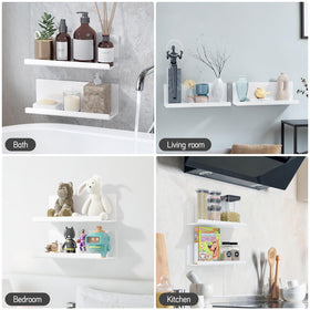 PAVSTINE acrylic wall floating shelves in kitchen for organization and style.