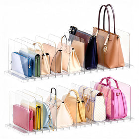 PAVSTINE purse organizer in a closet setup for easy bag viewing and access