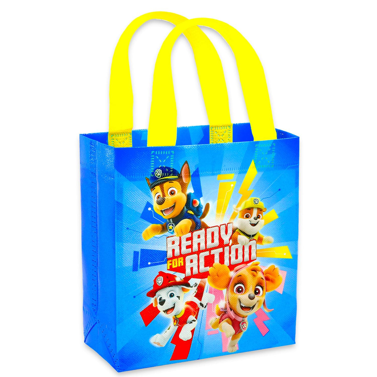 Paw Patrol mini tote bags with handles, 8x7x3.25 inches, perfect for loot bags.