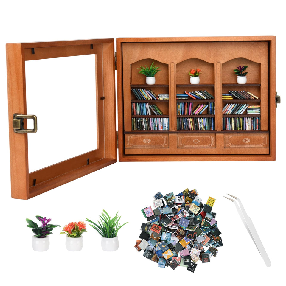 Pawnoc Anxiety Bookshelf wooden stand with accessible side panels for quick use