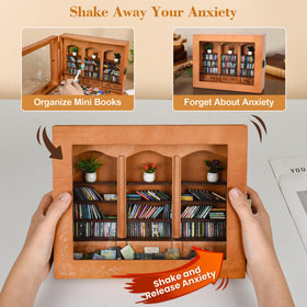 Pawnoc tweezers included for neat arrangement of tiny book titles