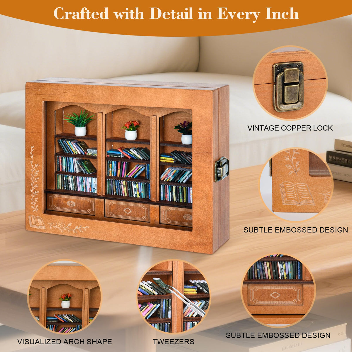Pawnoc side-opening panels and latch showcase secure, durable decor