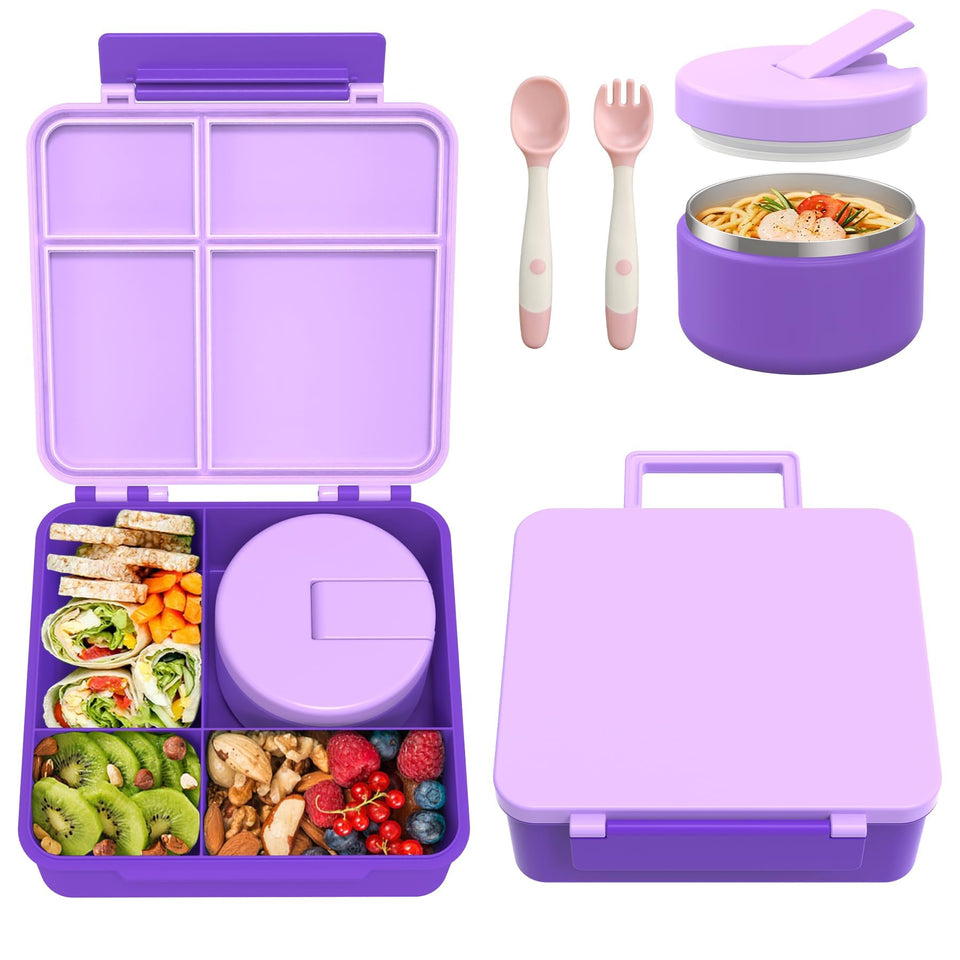 Pawtong Bento lunch box with kid-friendly lock and easy access for school use