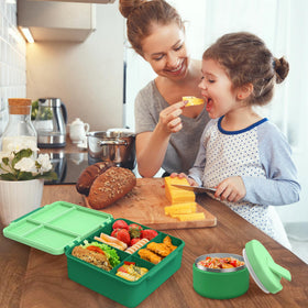 Pawtong lunch set is microwave and dishwasher safe for quick cleanup.