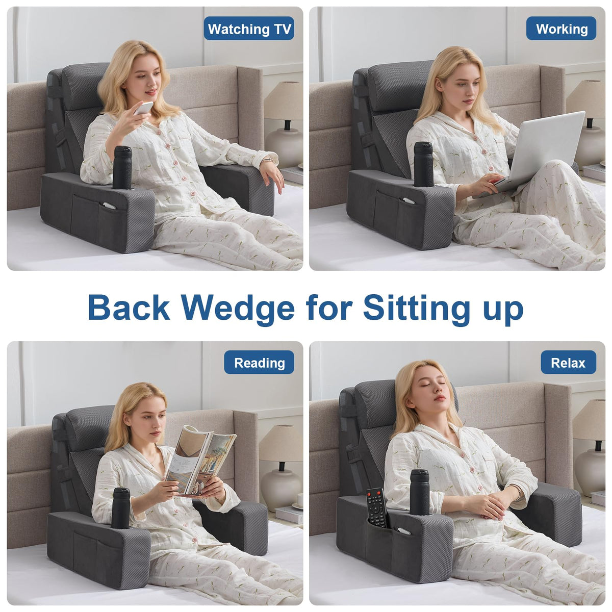 Paxato gaming and reading pillow in use, supportive and versatile for busy evenings