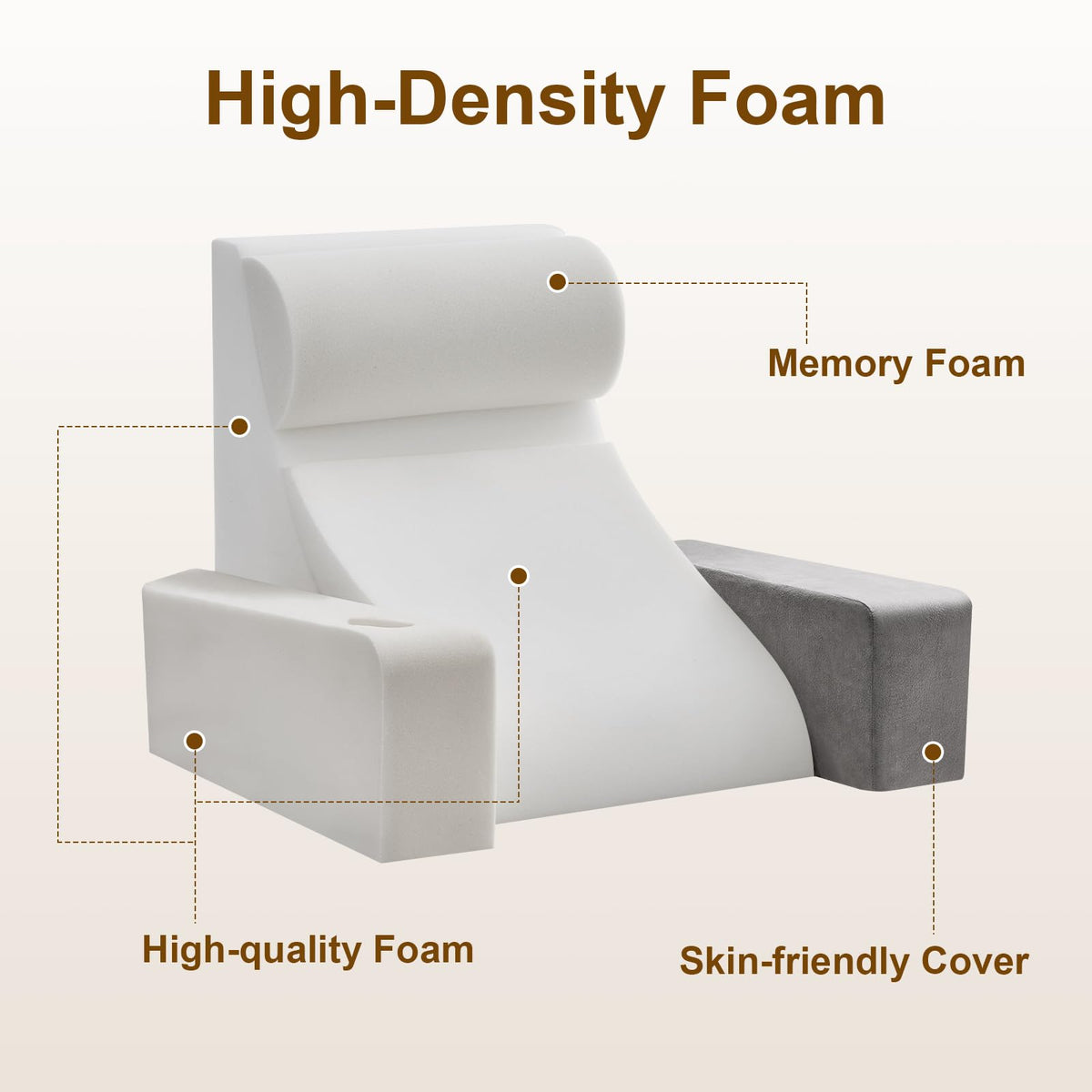 Paxato removable, machine-washable cover keeps the pillow fresh.