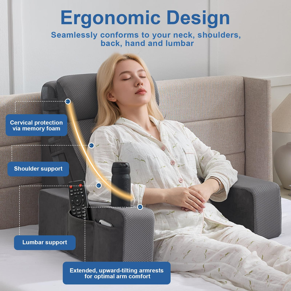 Paxato removable, machine-washable cover keeps the pillow fresh after use