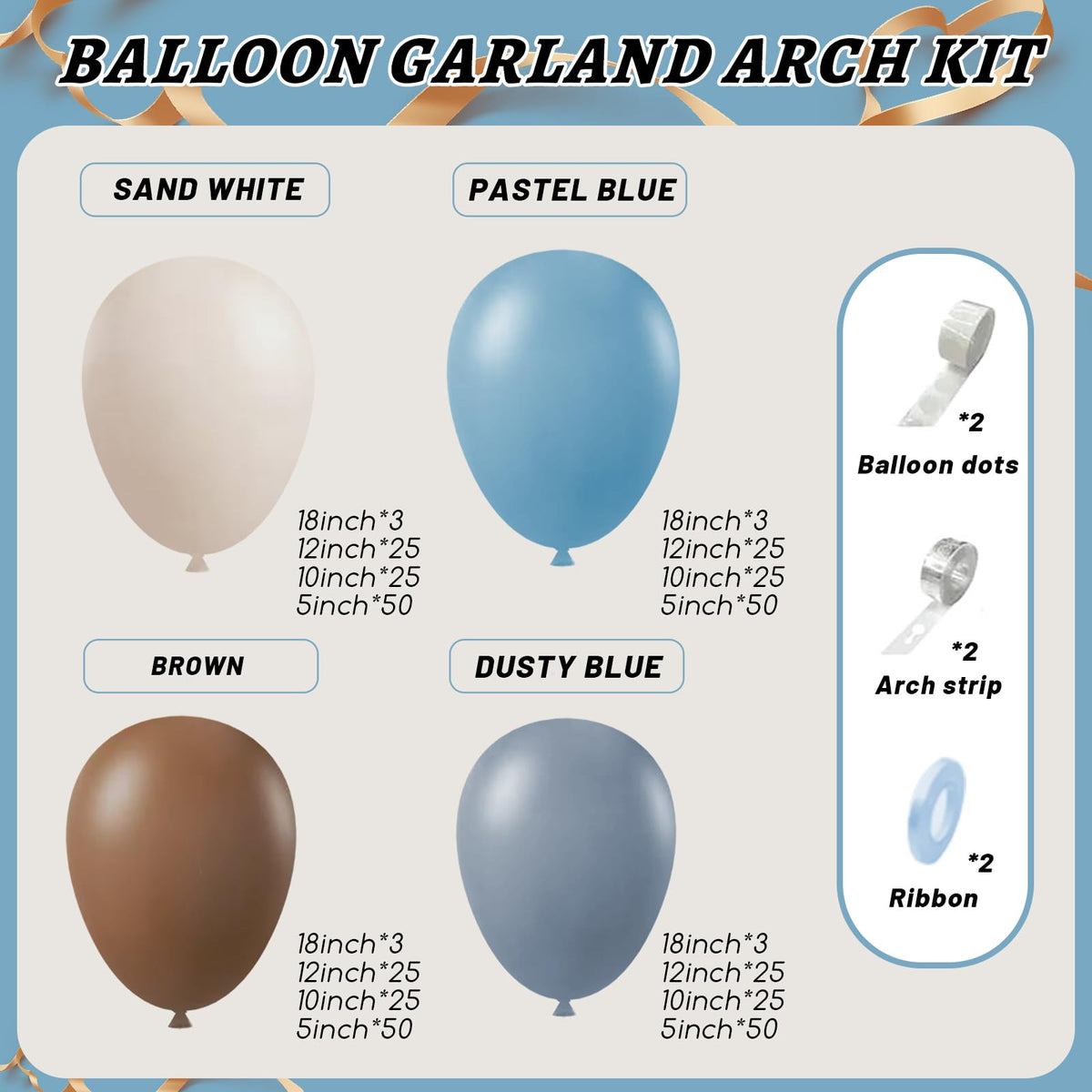 PAXILE 12-inch mixed-color balloons arranged for versatile arch styling.