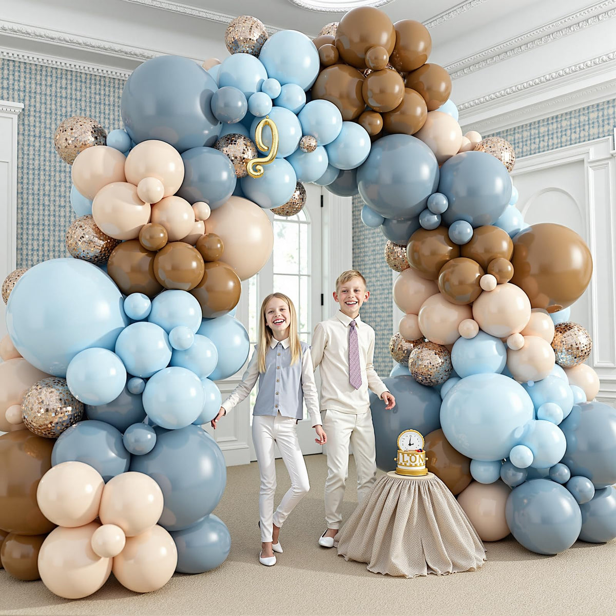 PAXILE balloon arch in action as a stylish party backdrop.