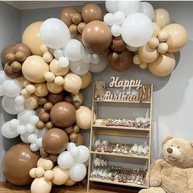 Paxile neutral balloon arch kit 5-inch white balloons for delicate accents