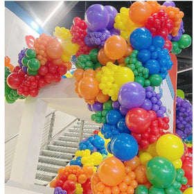 Paxile rainbow arch kit 5-inch balloons for subtle color pops along arches