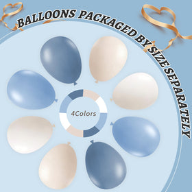 PAXILE slate fog blue balloons add depth to balloon arches
