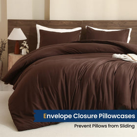 Paxrac bed setup with brown comforter showing cozy all season aesthetic