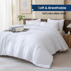 Paxrac Classic White Comforter cylinder packaging reduces wrinkles
